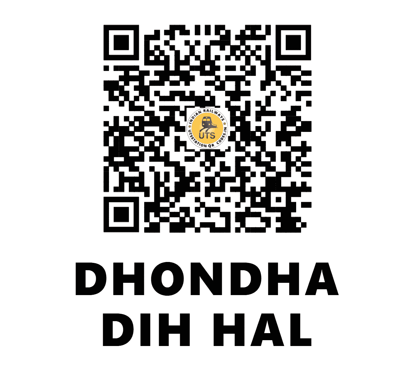 UTS QR Code for DHONDHA DIH HAL - DDD (NE - UTTAR PRADESH)